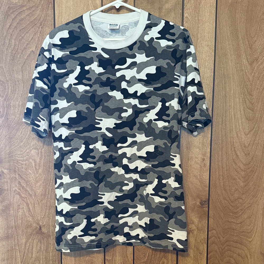 Pro Club Comfort Men's Size XL Short Sleeve Camo Tee Black Gray White Cotton